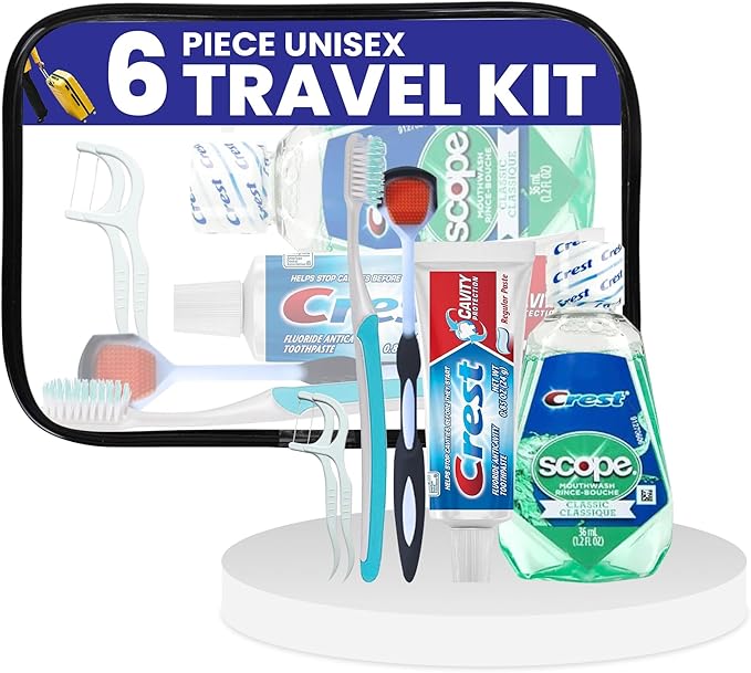 Trektote 6-Piece Travel Size Toothbrush and Toothpaste Set - Image 2