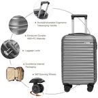 Luggage Set 3 Piece Luggage Set ABS hardshell Spinner Wheels Luggage Carry on - Image 2