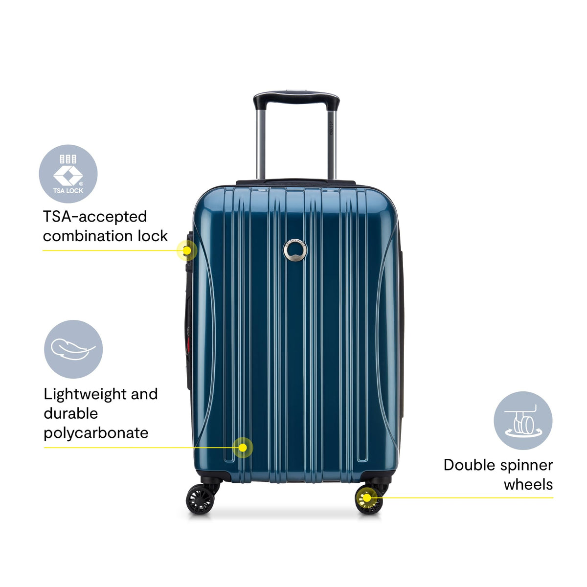 Helium Aero Hardside Expandable Luggage with Spinner Wheels (Teal / Carry-On Plus 21 Inch)