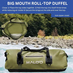 Malo'o Waterproof Dry Bag Duffel 40L/60L/100L, Roll Top Duffel Keeps Gear Dry - Image 2