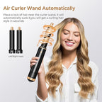 JINYAWA 5-in-1 Blow Dryer Brush & Air Styler Complete Set: Hair Dryer Brush, Hot Air Brush, Air Curler & Air Curling Wrap Hair Styling Tools for Straight, Curl, Dry, Smooth Styling as Gift