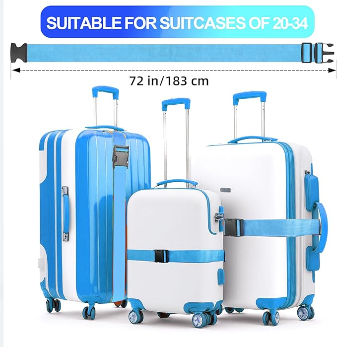 Luggage Straps for Suitcases TSA Approved, Travel Belt Suitcase Belt, Suitcase - Image 6