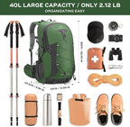 Maelstrom Hiking Backpack, Camping Backpack, 40L Waterproof Hiking Daypack - Image 2