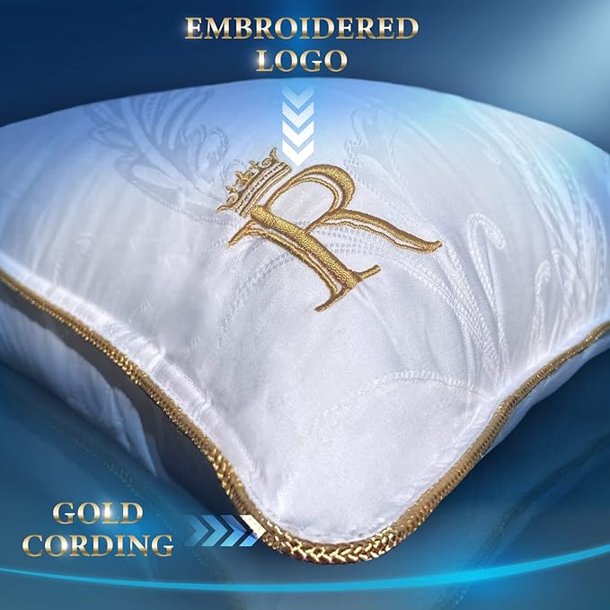 Royal Therapy Pillows Standard Size Set of 2, Alternative Goose Down Pillows - Image 7