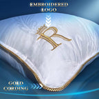 Royal Therapy King White Goose Feathers and Down Pillow, Premium White Bed - Image 4