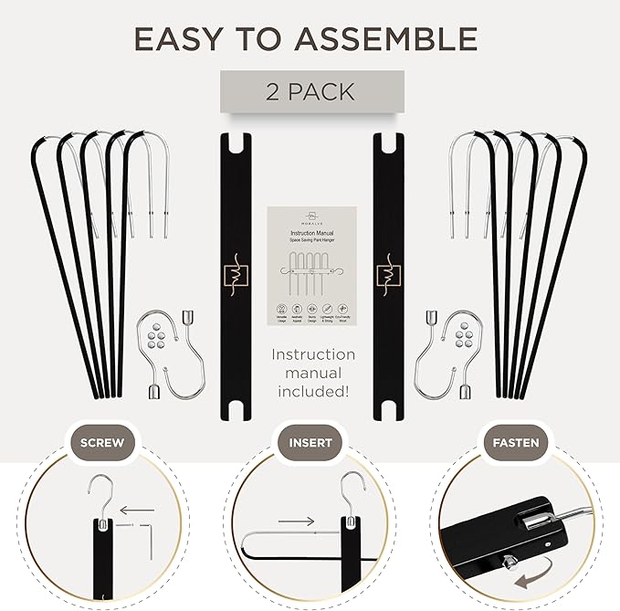 MORALVE Pants Hangers Space Saving - Image 7