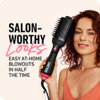 BOLDIFY Professional Blow Dry Brush - for Silky Shiny Curls, Waves, or Straightener - BoarCraft™ Charcoal Infused Hair Dryer Brush w/Volumtech™, Anti Frizz Advanced ION Generator Technology