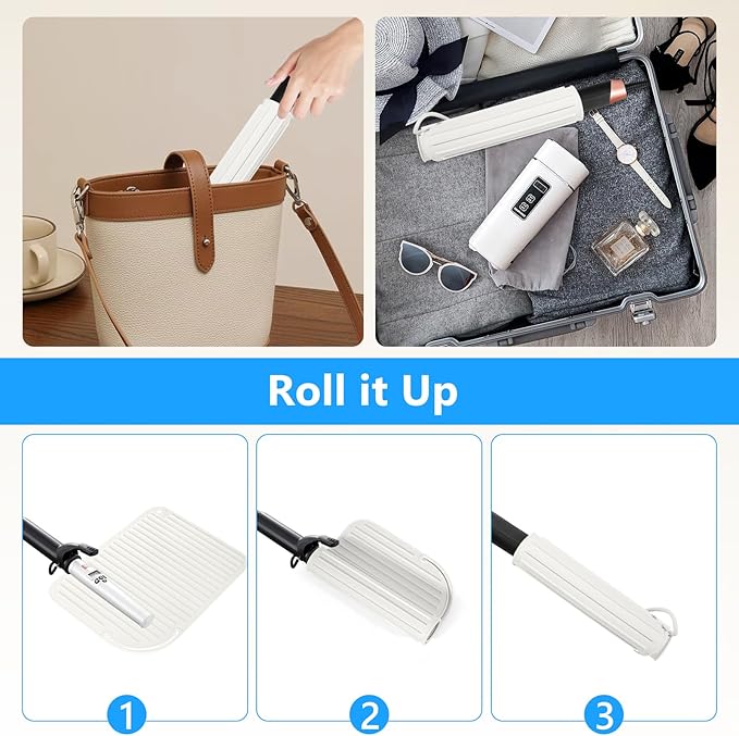 Quccefods Curling Iron Mats Oversize Heat Resistant Mat Silicone Hot Hair Tools Pad for Hair Straightener Flat Irons Hair Styling Tools Countertop Protection Portable Travel Curling Mat 11"*8.26"