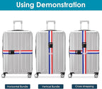 Travel Inspira Luggage Straps for Suitcases, Adjustable Suitcase Strap - Image 4