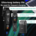 LQT® Professional Hair Clippers for Men - Cordless Barber Clipper Set for Hair, Beard Trimmer,Beard and Body Grooming, with Precision Blades - Hair Cutting Kit Gift for Father