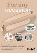 Clear Makeup Bag Zipper Pouch, Transparent Cosmetic Case Organizer, TSA - Image 4