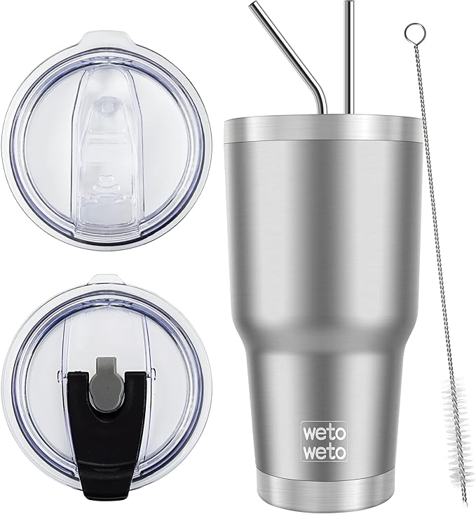 WETOWETO 30 oz Tumbler Stainless Steel Vacuum Insulated Coffee Ice Cup Double by Wetoweto