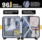 AnyZip Suitcase Hardside PC ABS Lightweight USB Luggage - Image 5