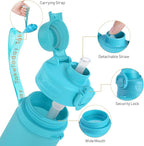 TakeToday Collapsible Water Bottles 20oz, Leak Proof, Foldable Silicone Travel - Image 5