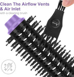 Hot Air Brush, Aima Beauty Salon One-Step Hair Dryer and Volumizer, 4-in-1 Hair Dryer Brush, Hair Styling Tools, Purple-Round