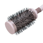 Fast Dry Round Brush with Ceramic Ion Thermal Barrel and Nylon Bristles,Argan oil Round Hair Brush for Blow Drying,Styling,Curling,Straightening, for All Hair Types-53mm