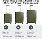 Nazhura Luggage Set, 3-Piece Hardside Suitcase Set, 20-inch Carry On, 28-inch - Image 2