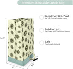 SUNNY BIRD Insulated Lunch Bag Rolltop Lunch Cooler Cute Lunch Box - Image 4