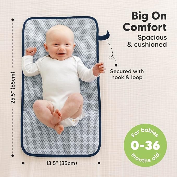 KeaBabies Portable Diaper Changing Pad, Easy Wipe Clean - Image 3