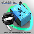 Travel Adapter Worldwide, Universal International Power Plug Adapter W/2.4A - Image 4