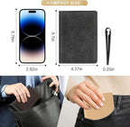 Real Leather Passport Holder for Men and Women Travel, Handmade Passport Wallet - Image 5