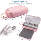 2IN1 Hair Tools Travel Bag with Heat Resistant Mat for Shark Flexstyle, Flat Irons, Straighteners, Curling Iron, Hair Dryer Case Compatible with Revlon One-Step Hair Dryer, Hair Essentials