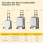 16 Inch Carry On Luggage Airline Approved, Expandable Lightweight ABS+PC Hard - Image 8