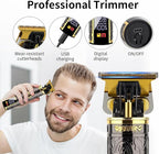 HIENA PRO Professional Hair Clipper Set for Men, Rechargeable Cordless Clippers and Trimmers Set, Electric Foil Shavers and Beard Trimmers, Hair Cutting Tools with LED Display, Gifts for Men