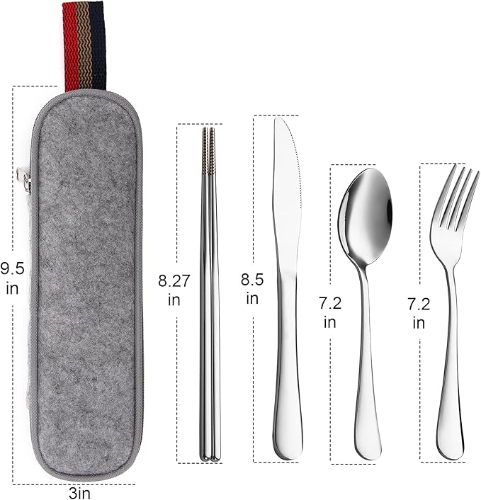 DEVICO Camping Utensils, Portable Travel Utensils - Image 8