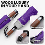Royal Walk Windproof Folding Travel Umbrella Compact and Strong Luxurious Real - Image 3
