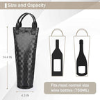 Tirrinia Single Wine Carrier Tote, Insulated Wine Cooler Bag - Image 4