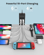 USB C Charger Block 10-Port USB-C Charging Station 6 USBC Ports & 4 USB-A Ports - Image 2
