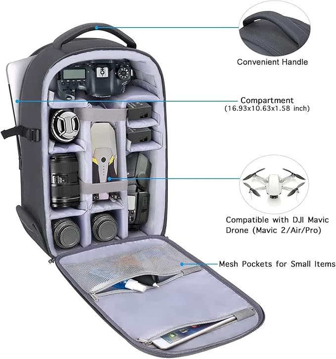 MOSISO Camera Backpack, DSLR/SLR/Mirrorless Photography Camera Bag 15-16 inch - Image 2