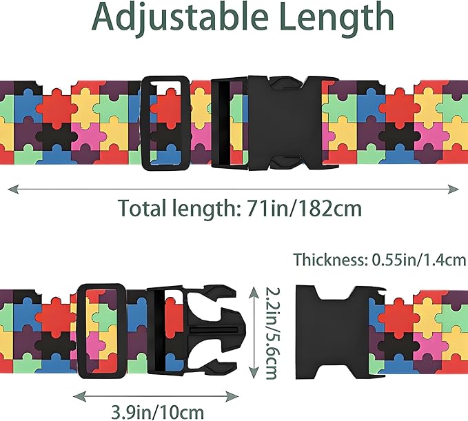 Puzzle Luggage Straps for Suitcases, Adjustable Luggage Travel Belts to Keep - Image 2