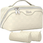 Travel Makeup Bag Organizer Cosmetic Bag: 3 Pcs Set Make up Bags by BOYATU