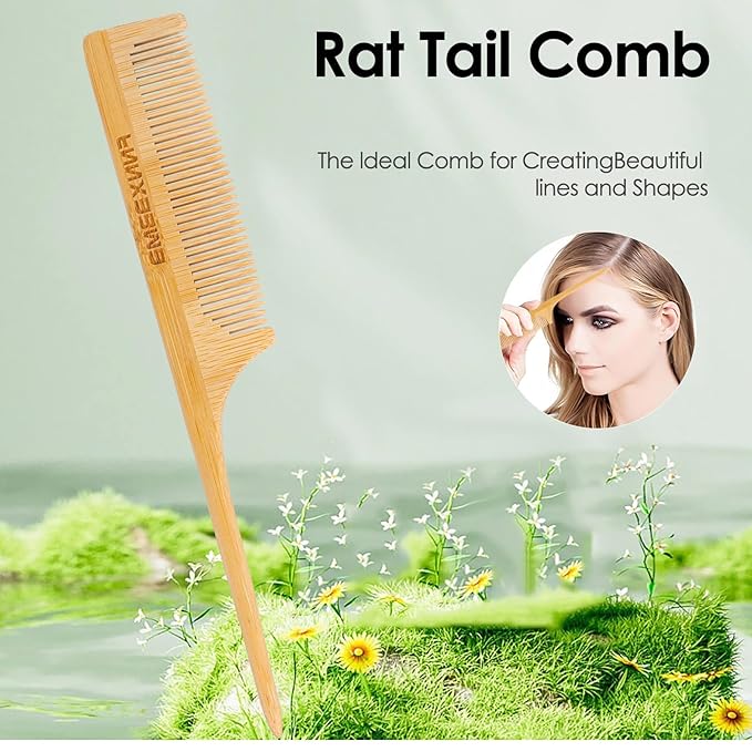 Bamboo Brush For Hair Growth,3PCS Natural Bamboo Bristles,for Women Men and Kids,for All Hair Types.
