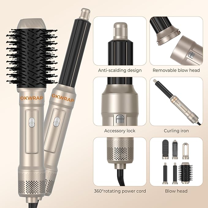 6 in ONE Blow Dryer Brush,