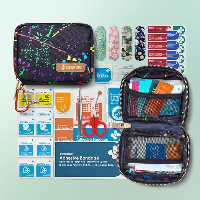 EVERLIT Mini Rescue Pack | 105 Medical Essentials Organized in Portable Storage - Image 2