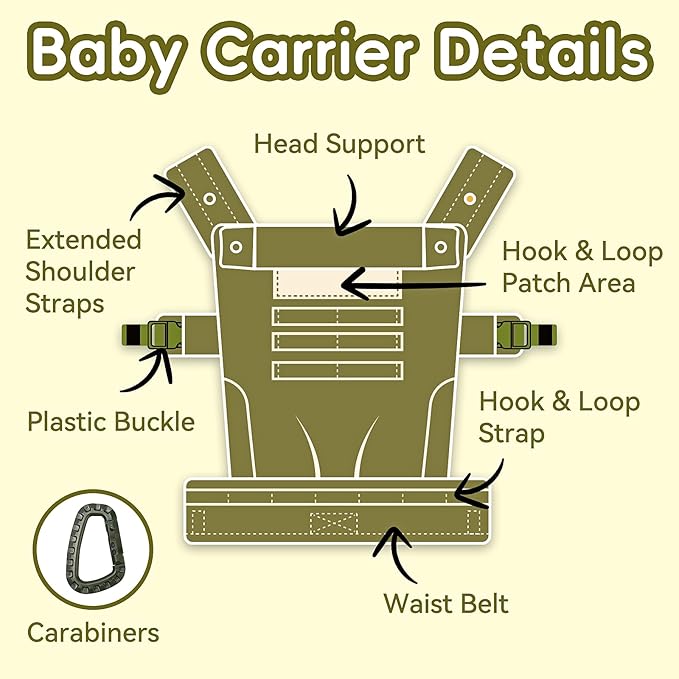 Baby Carrier, Lumbar Support Infant Carrier - Image 3