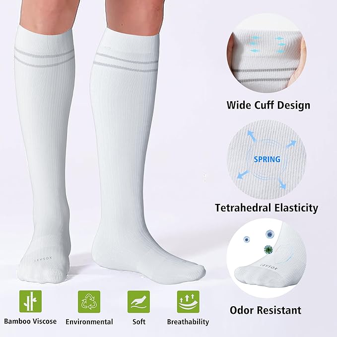 LEVSOX Compression Socks for Pregnant Women 20-30 mmHg Knee High Cute Funny - Image 3