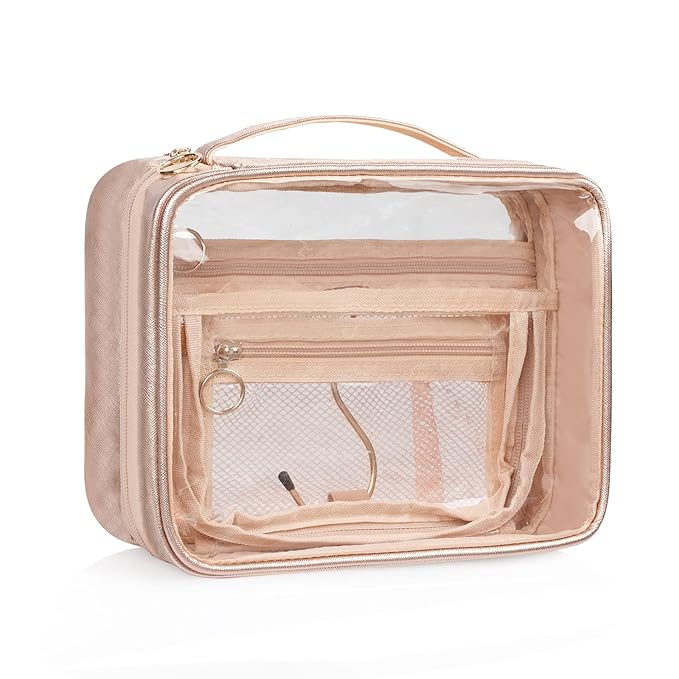 CUBETASTIC Toiletry Bag for Women, Portable Makeup Bag Transparent Cosmetic Case - Image 7