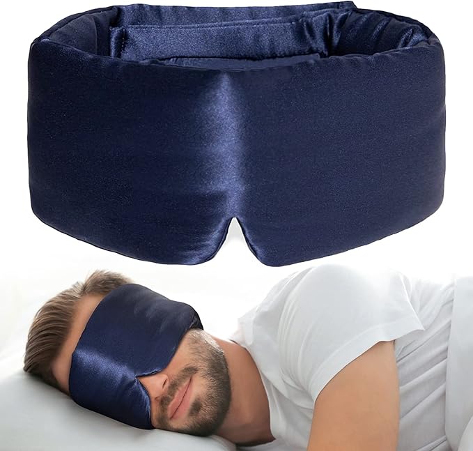 100% Natural Silk Eye Mask for Women Men, Soft Pressureless Cooling Blackout - Image 8