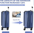 Carry On Luggage, 20Inch Top Opening Airline Approved ABS+PC Hard Shell - Image 4