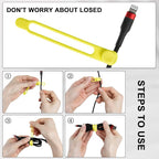 Nearockle 100Pcs Silicone Cable Ties Cord Organizer - Image 3