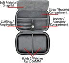 ROTHWELL Gift Box with 6 Slots Leather Watch Box and 2 Watches Travel Case - Image 6
