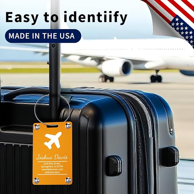 4 Pack Personalized Luggage Tags - Image 5