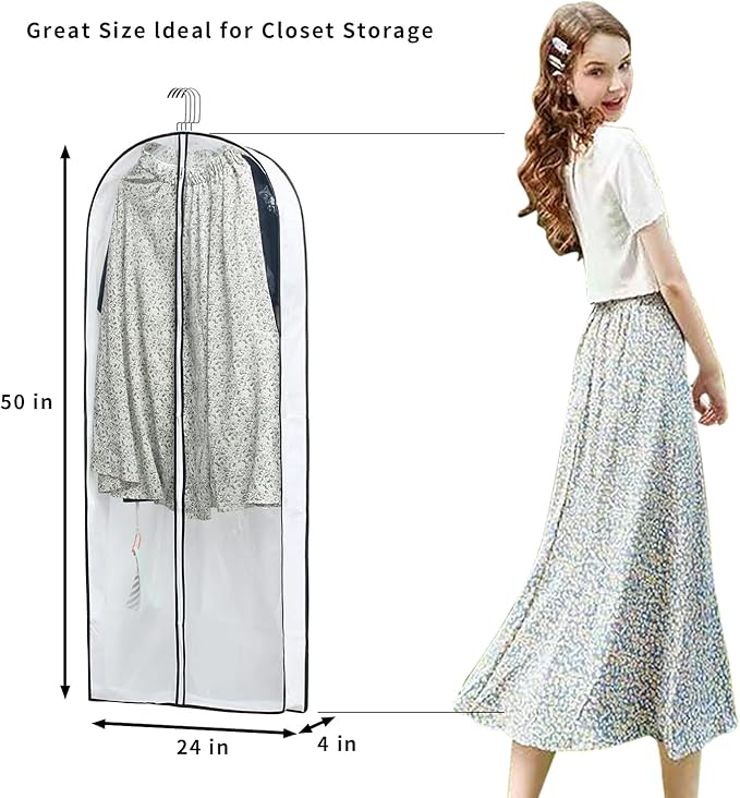 Hanging Clothes Storage with 4" Gusseted Garment Covers - Image 2