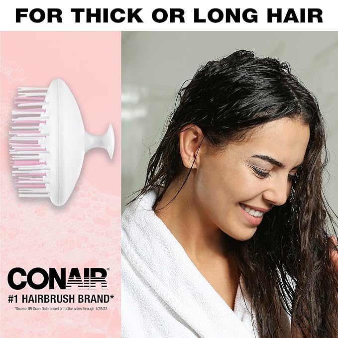 Conair Scalp Treatment and Detangle Brush for Long & Thick Hair