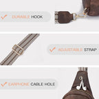 Telena Small Sling Bag for Women Leather Crossbody Fanny Packs Chest Bag for - Image 4