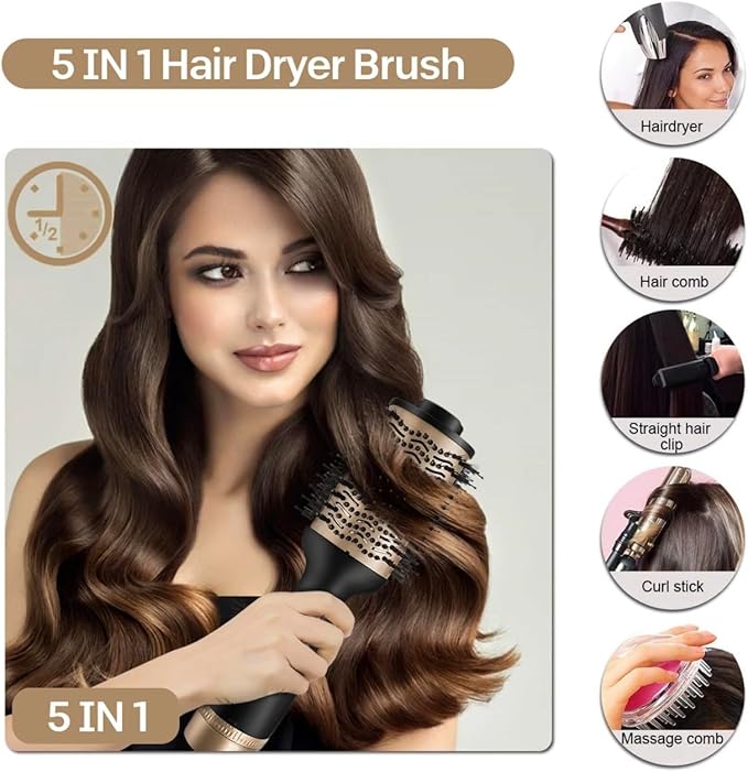 One-Step Professional Hair Dryer Brush, Volumizer, Straightener and Curler by JONIK BEAUTY AND FASHION!
